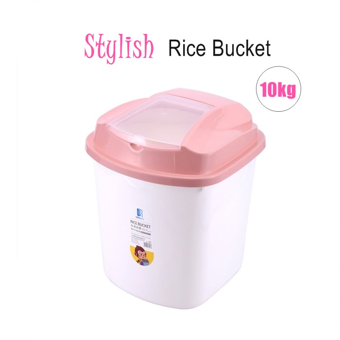 10kg Household Rice Storage Container Box Kitchen Storage Bekas Beras Bekas Simpan Beras