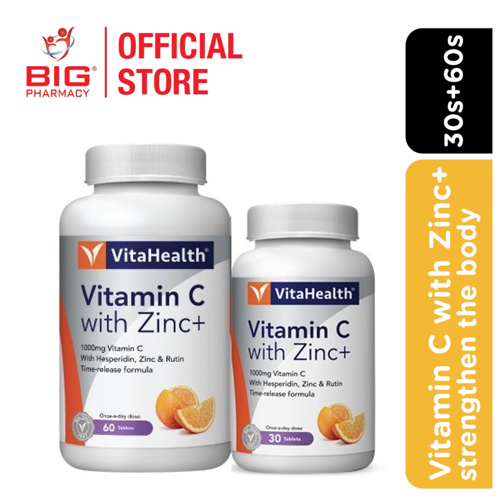 Vitahealth Time Release Vitamin C With Zinc 60s+30s Shopee Malaysia