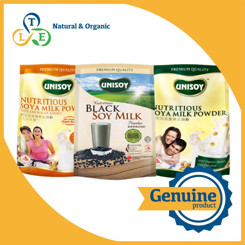 UNISOY : NUTRITIOUS SOYA MILK / BLACK SOY MILK POWDER SACHETS | Shopee ...