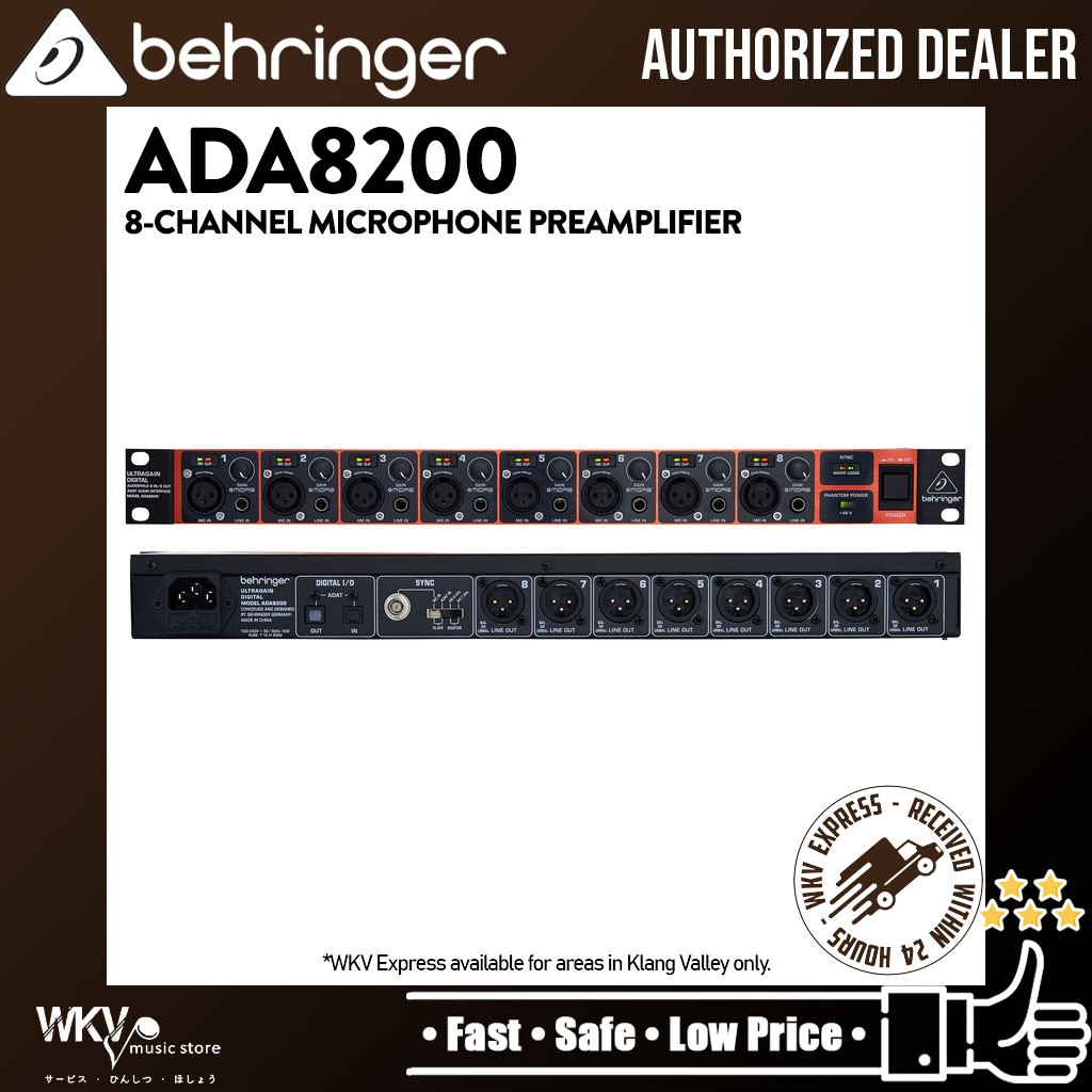 Behringer ADA8200 Ultragain Audiophile 8 In/8 Out ADAT Audio Interface