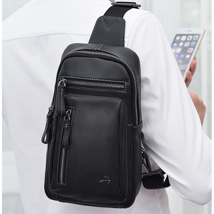 Hush Puppies 2021MAR Black HP Zips Sling Bag for men Shopee Malaysia