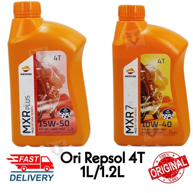 Repsol Engine Oil Motor 10W40 MXR Plus/15W50 MXR 7 Minyak Enjin/Minyak