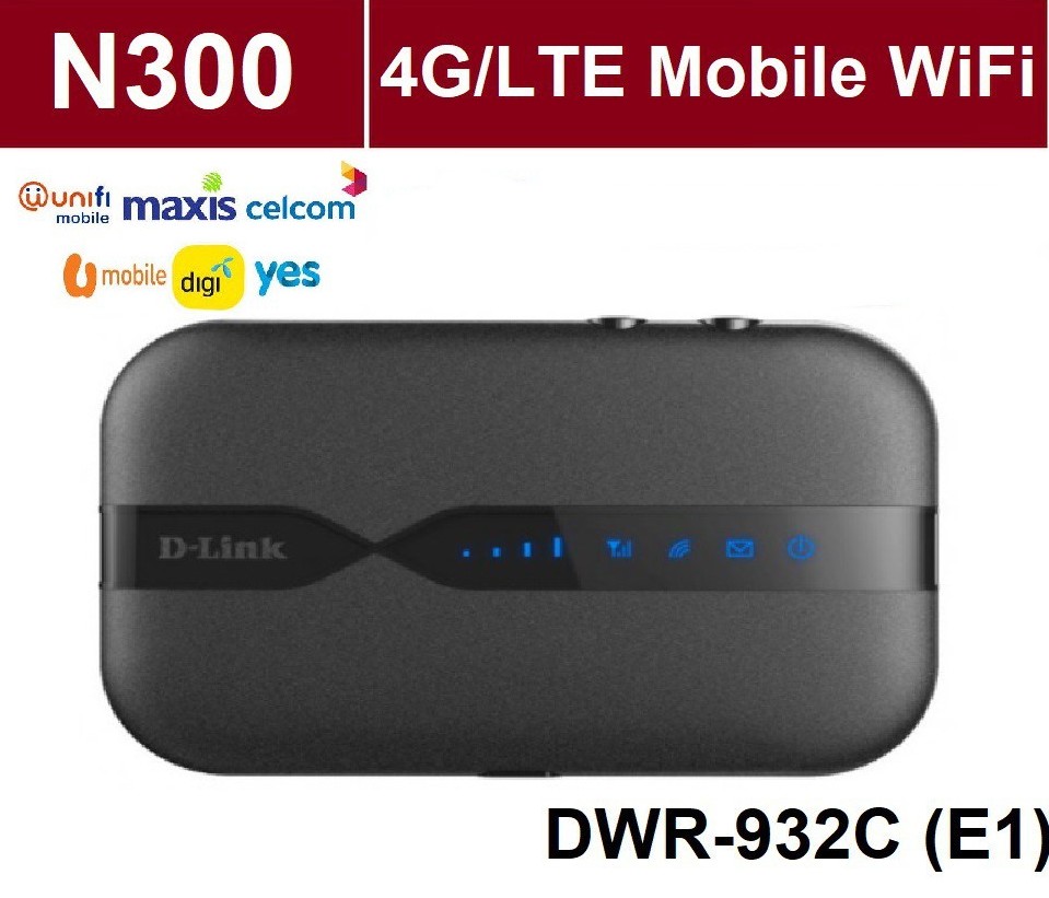 D-LINK Dlink DWR-932C (E1) 4G LTE Wireless Hotspot WiFi Portable Mobile ...