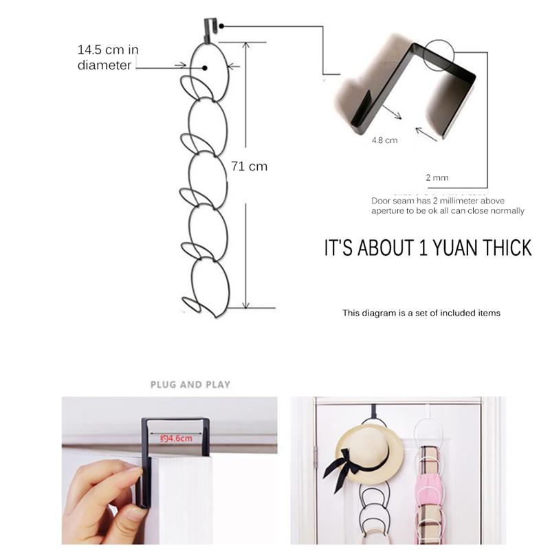 Casual Daily New Baseball Cap Bag Rack Hat Holder Home Organizer Storage Door Closet Hanger Robe Hooks Travel - Image 5