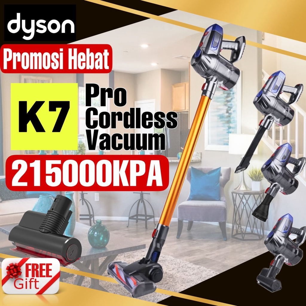 Dyson Style K7 109kPA Cleaner Led Light Wireless Dust mites handheld