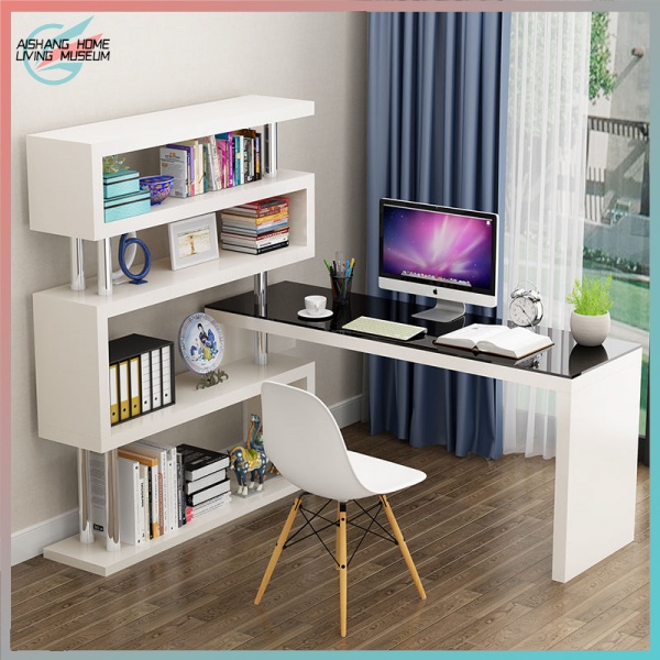Spot Computer Desktop Table Simple Modern Corner Desk Bookshelf
