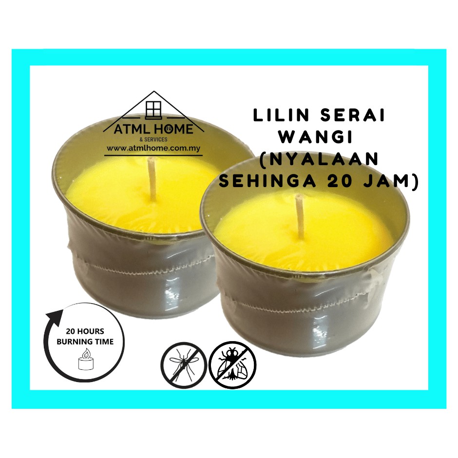 Lilin Serai Wangi Lemongrass Candle Shopee Malaysia