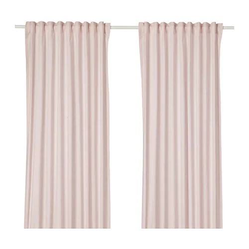 Ikea Hannalill Curtains 1 Pair Pink Size 145x250 Cm Shopee