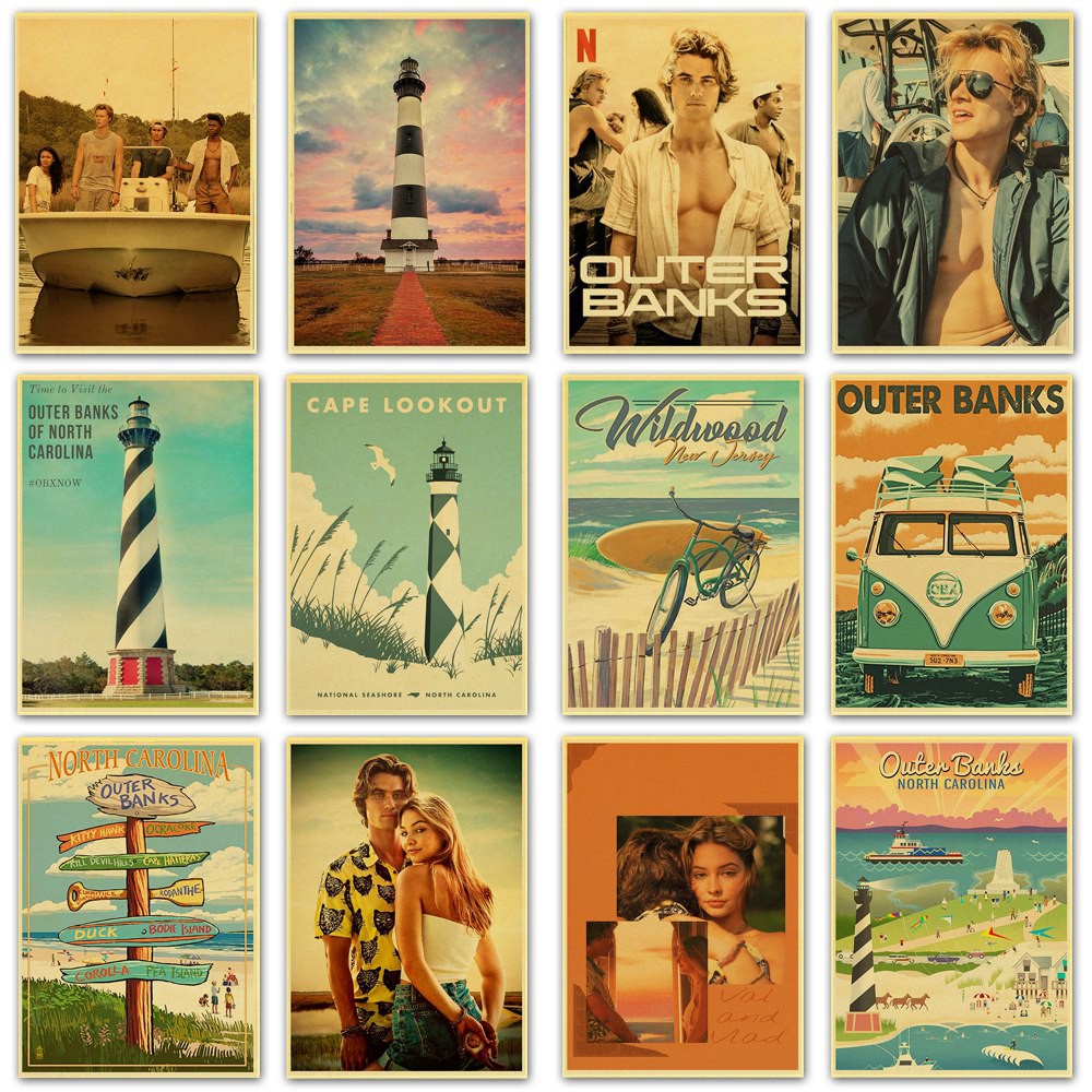 Tv Series Outer Banks Poster Retro Kraft Wall Paper Bar Decorative Vintage Posters Wall Sticker For Wall Decoration Cafe Living Room Bar Bedroom Shopee Malaysia