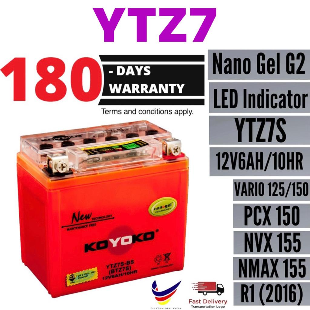 KOYOKO NANOGEL BATTERY YTZ7SBS YAMAHA NMAX NVX BELANG VARIO BATERI