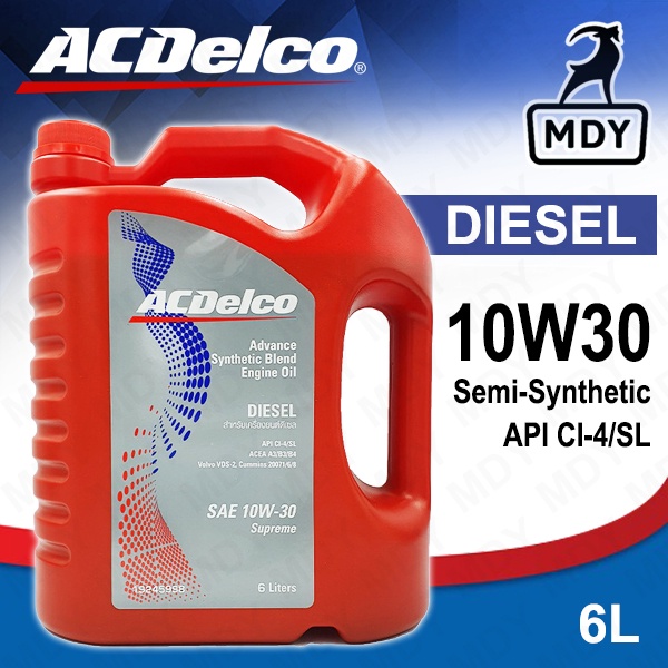 AC Delco Advance Synthetic Blend 10W30 Supreme Diesel Engine Oil 6L