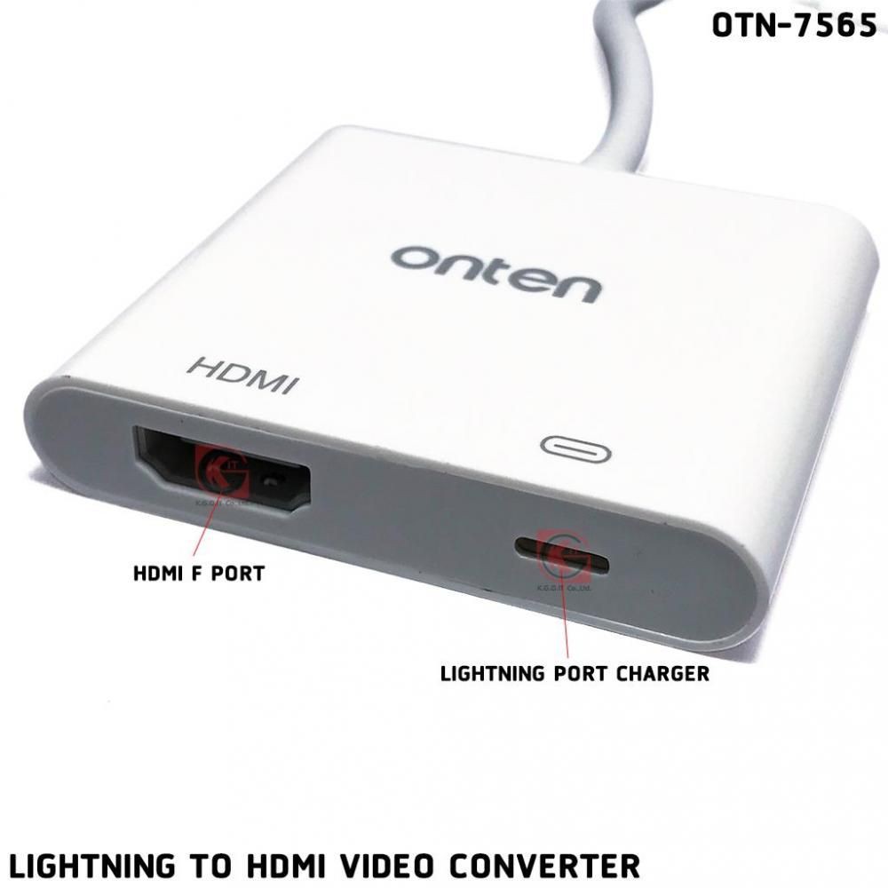 Onten-7565 Lighting to HDMI Video Converter Adapter for IPhone | Shopee Malaysia