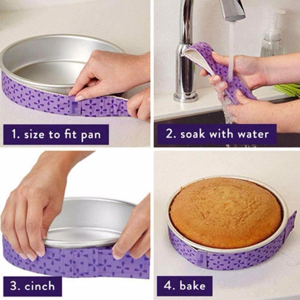 6L Kitchen Baking Pan Tray Protection Strap Strip Cake Mold Cook Supplies Accs 
