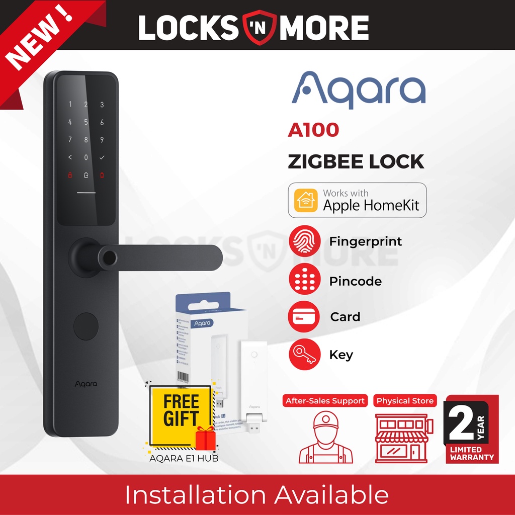 Xiaomi Aqara Smart Door Lock A100 Zigbee MY Version Apple Home Key ...