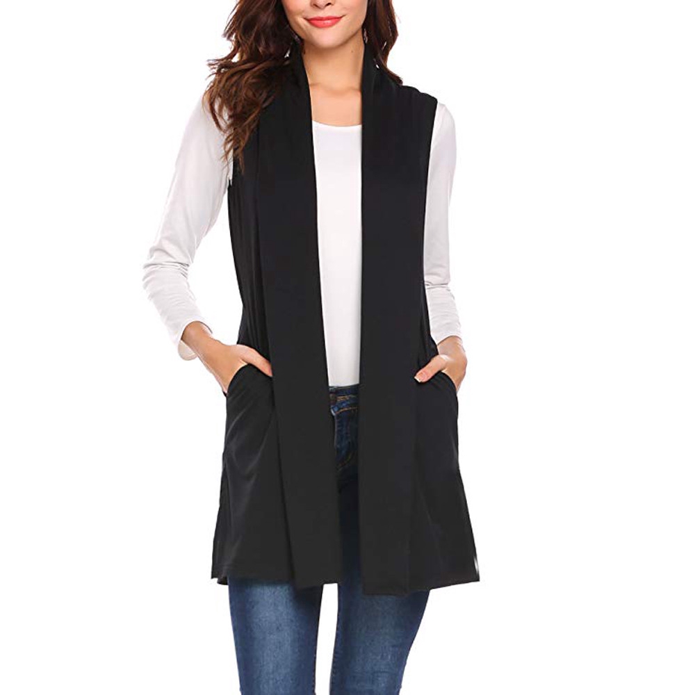 sleeveless shawl cardigan