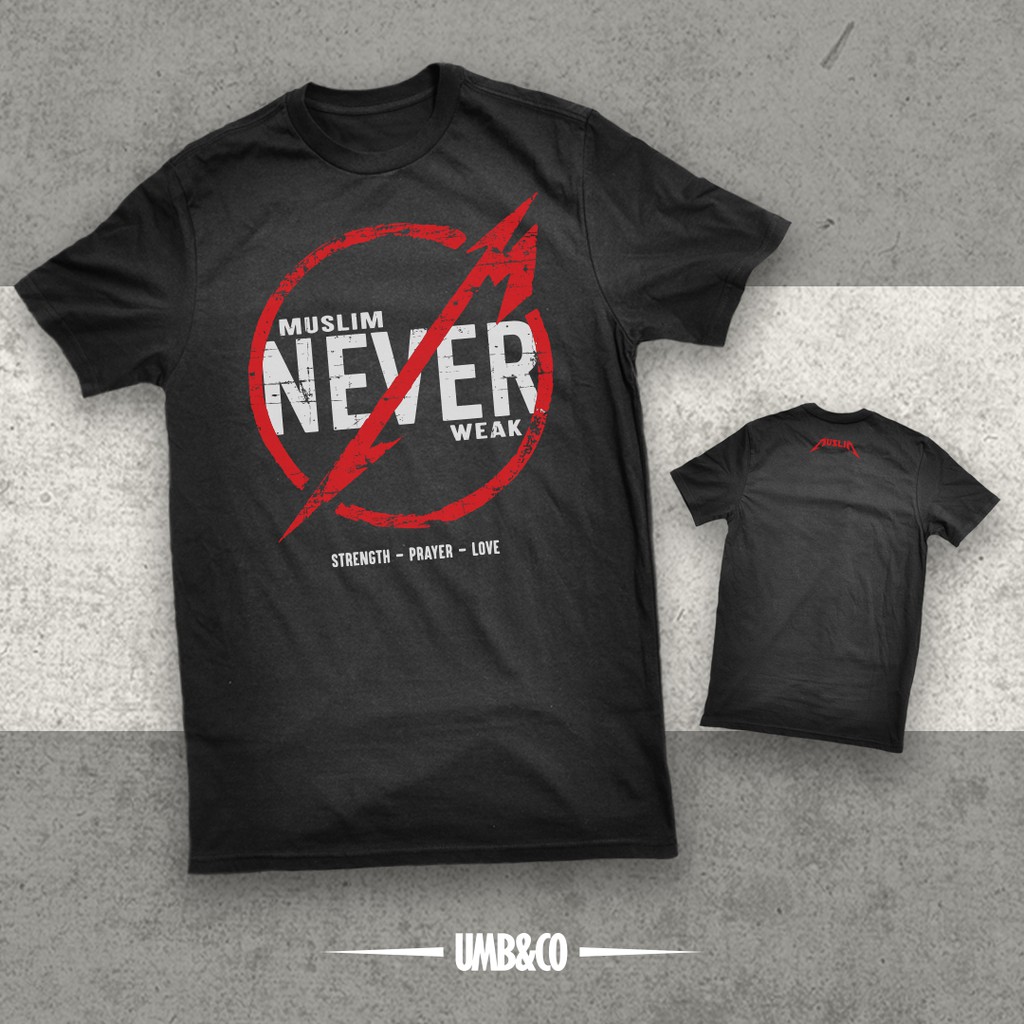 (Ready Stock) Muslim NeverWeak - UMB Merchandise - Tshirt - Islamic - Streetwear