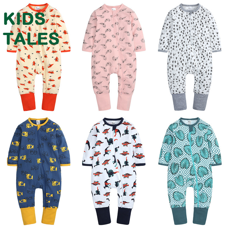 Kids Tales Newborn Autumn Baby Romper Girls Boys Cute Cartoon Animal Stripe Clothes for Kids Long Sleeve Jumpsuit Outfits