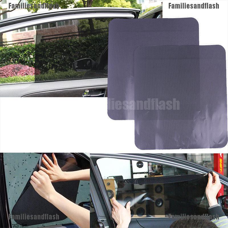 Familiesandflash 2Pcs Car side window mesh film windshield net sun ...