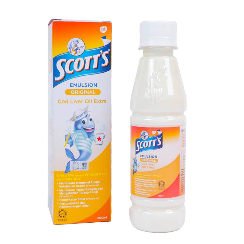 Scott's Emulsion Cod Liver Oil Extra (Original 200ML / Original ...