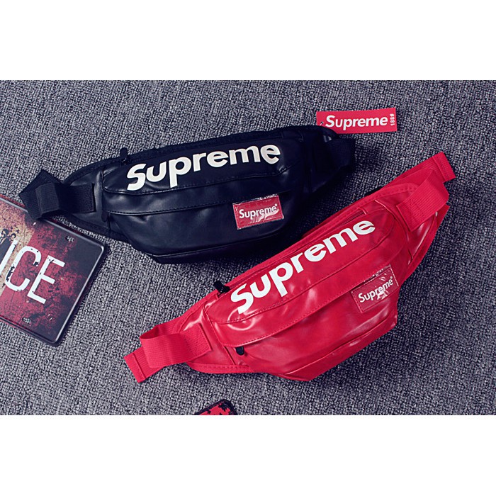 supreme leather waist pouch