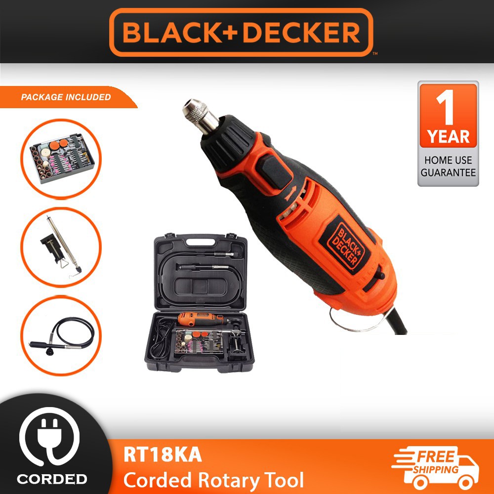 BLACK & DECKER Rotary Tools with Standard DIY Accessories (114 Pcs