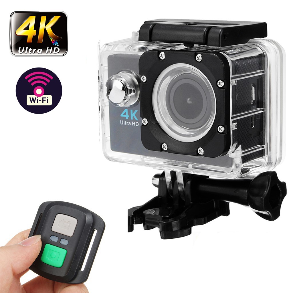 1080p Waterproof 4k Ultra Hd Wifi Sports Action Video Camera Go Pro Fit Moun Shopee Malaysia