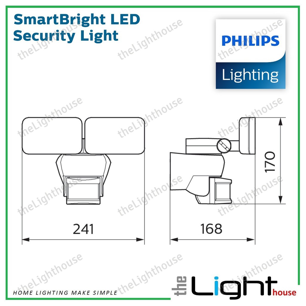 Philips Motion Sensor With Led Light Bws 220 Security Light Shopee Malaysia