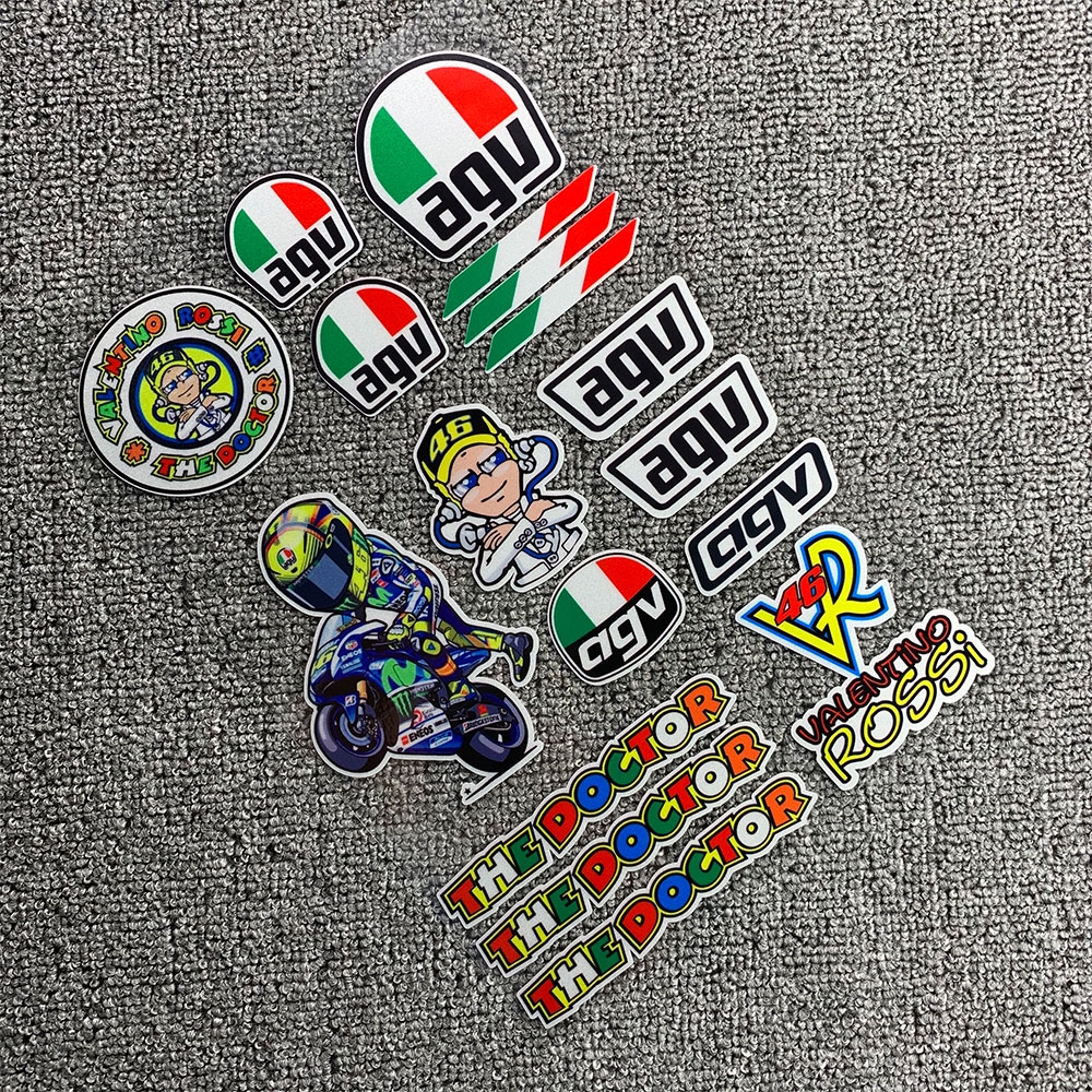 Parts & Accessories Motorcycle stickers agv vr46 decal helmet visor