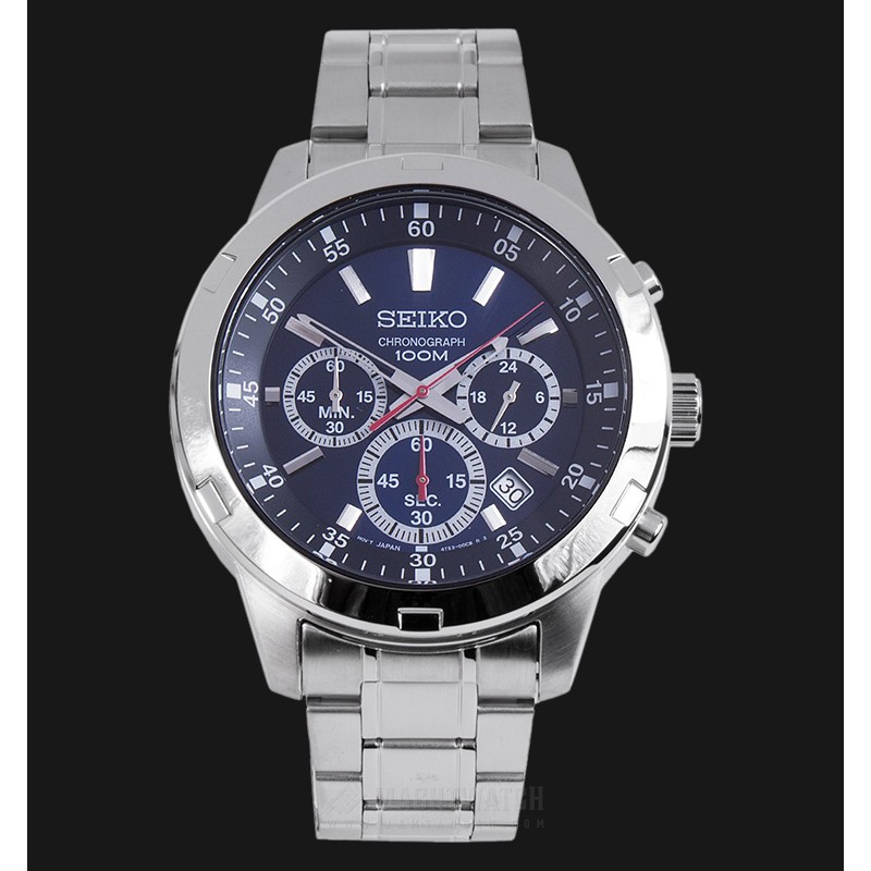 Seiko Men's Chronograph Stainless Steel Blue Dial Quartz Watch SKS603P1 |  Shopee Malaysia