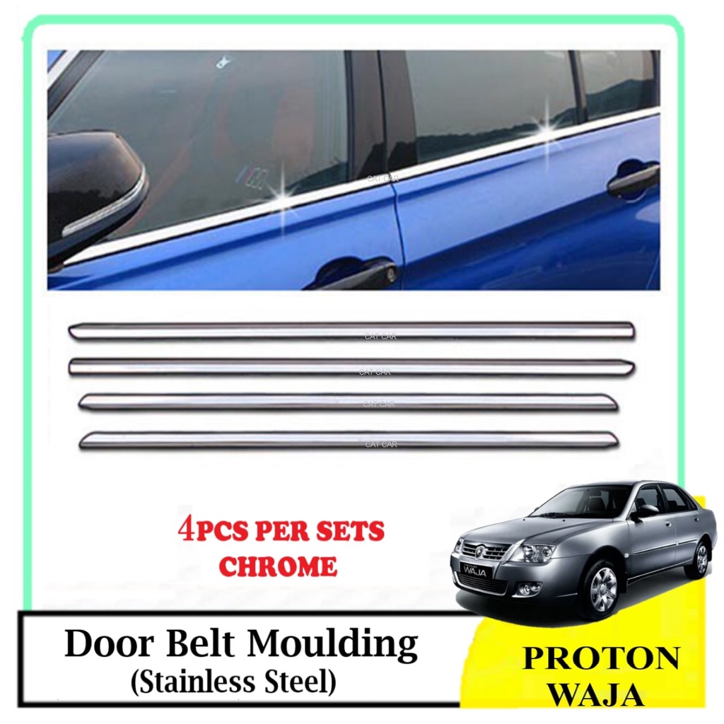 Proton Waja Window Trim Chrome Lining / Door Belt Moulding Shopee
