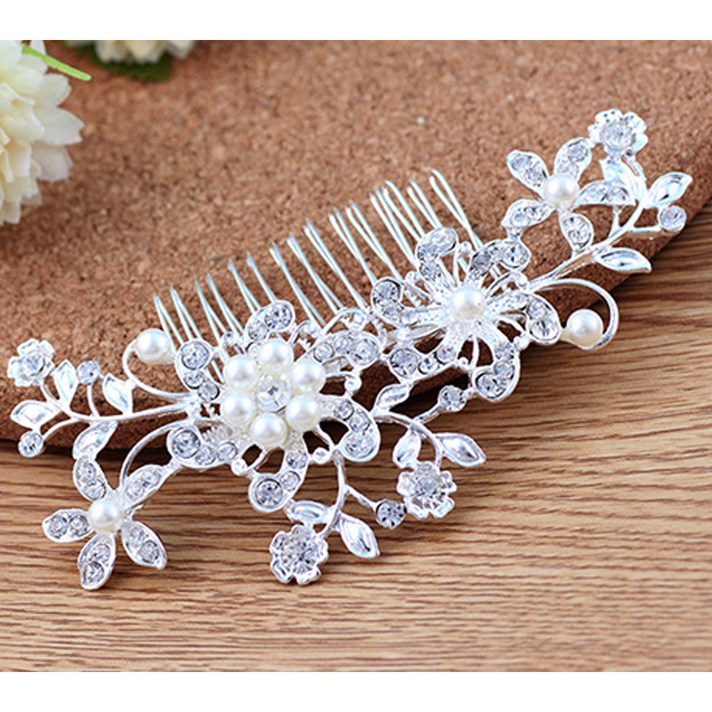 Bingqing Bridal Hair Comb Wedding Hair Side Combs Bridal Head Pin