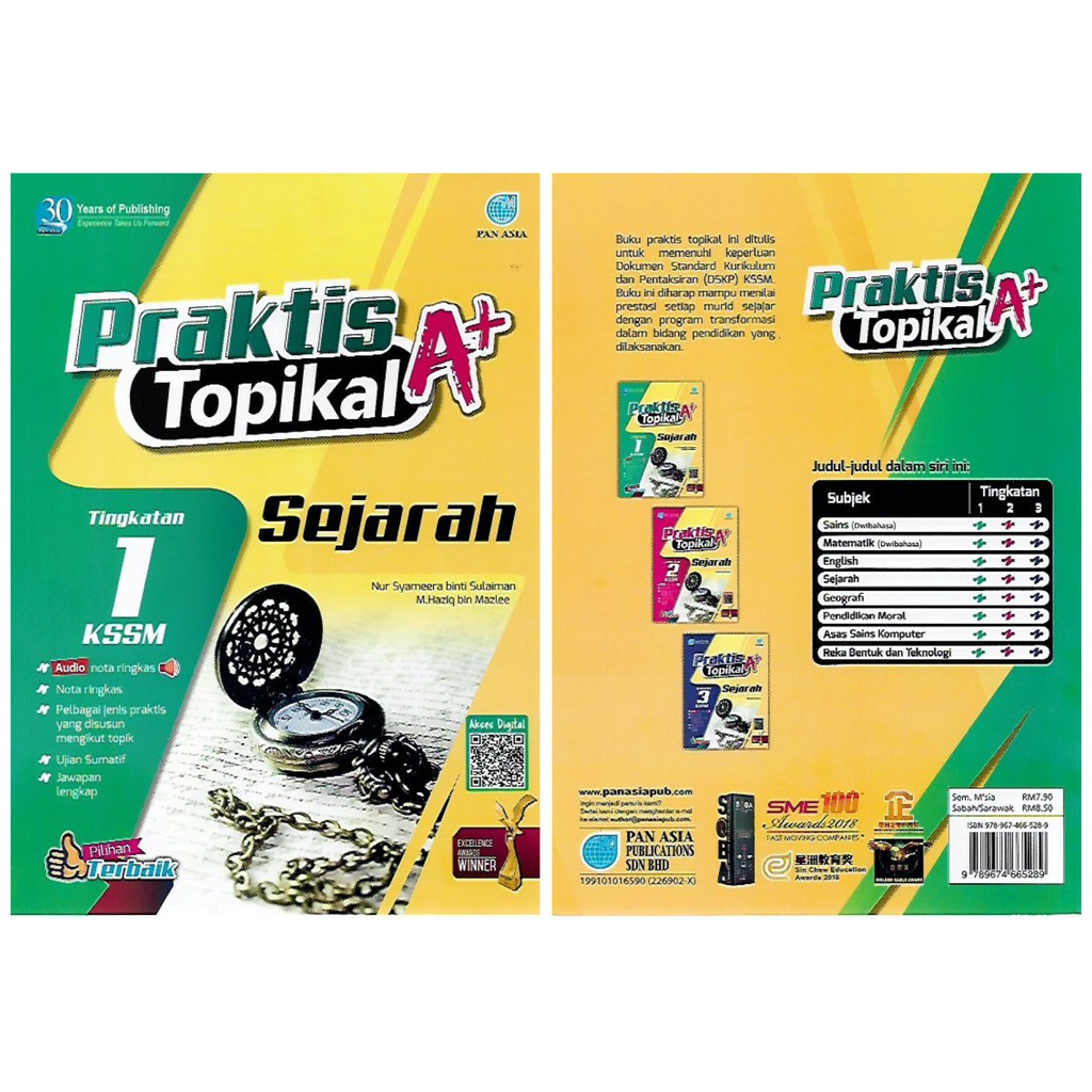 Pan Asia Buku Latihan Praktis Topikal A Tingkatan 1 Kssm Dwibahasa 2021 Shopee Malaysia