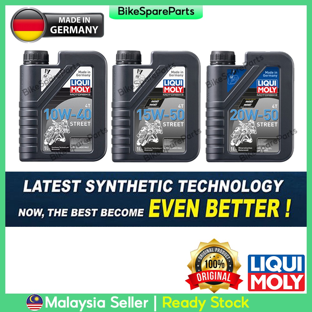 (BLUE)Liqui moly 4T 15W-50 15w50 15w 50 / 20W50 / 10W40 Street 1 liter ...