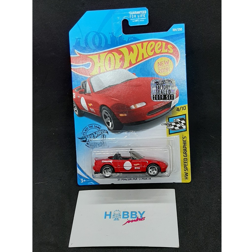 HOT WHEELS Factory Sealed 91 MAZDA MX-5 MIATA Mattel Diecast Car Model ...