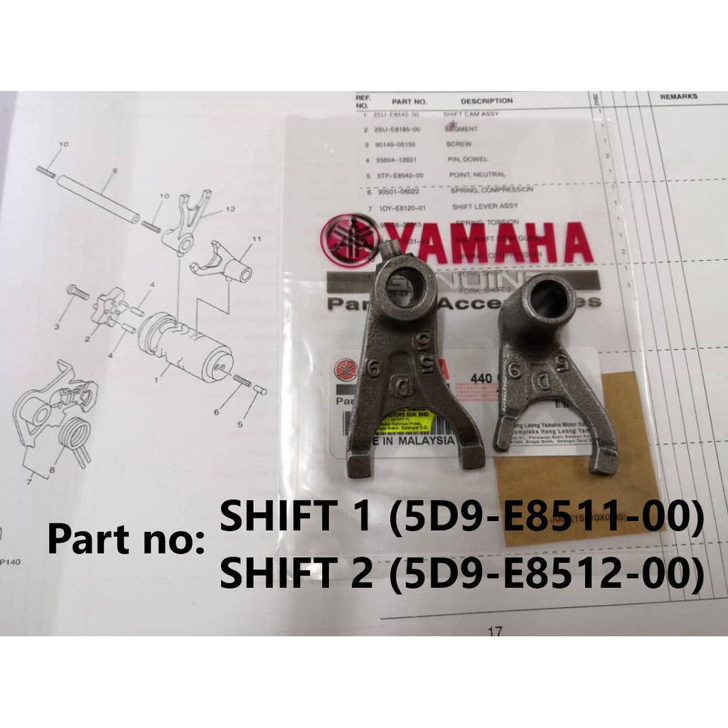 FORK SHIFT ORI HLY YAMAHA LAGENDA 115/ LAGENDA 115 (FI) (5D9E8511/12