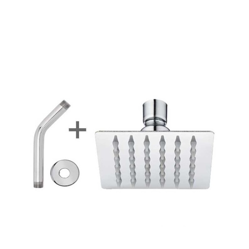 6” SUS 304 Stainless Steel Rain Shower Set with Arm Shopee Malaysia