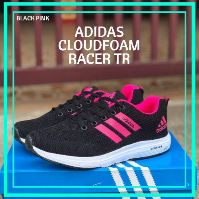 adidas cloudfoam black pink