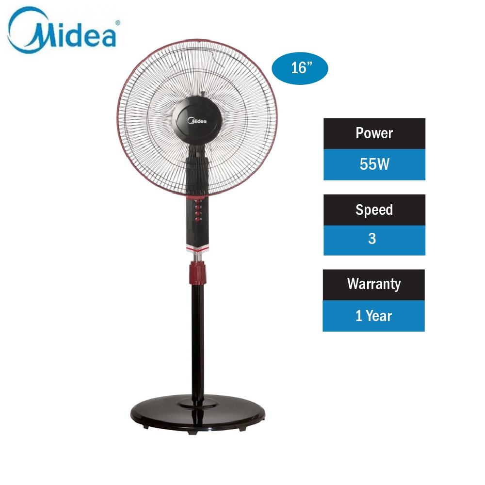 Midea Stand Fan 16 Mf 16fs10n Shopee Malaysia