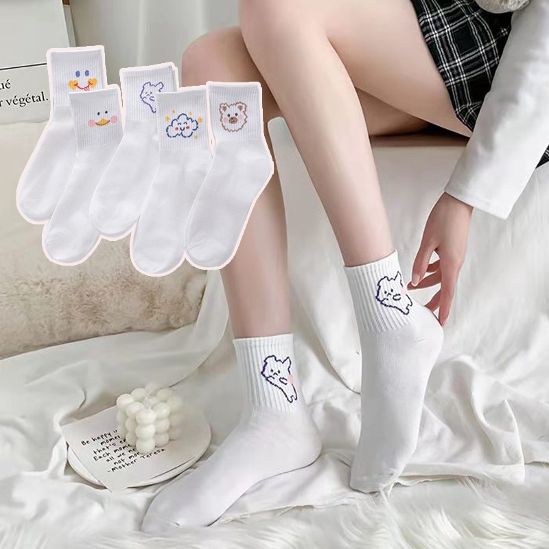 Minimalist Cotton Socks Summer Breathable Mid Tube Socks Shopee Malaysia