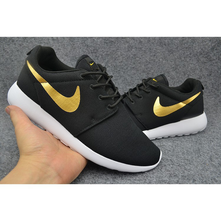 Encommium Prefijo espía original nike roshe run black gold mesh breathable light running shoe men  woman | Shopee Malaysia