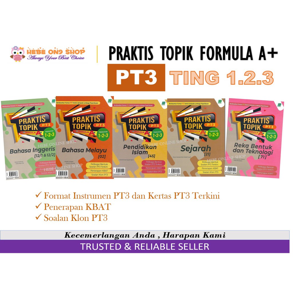 Praktis Topik PT3 Formula A+ Tingkatan 1.2.3 KSSR Edisi 