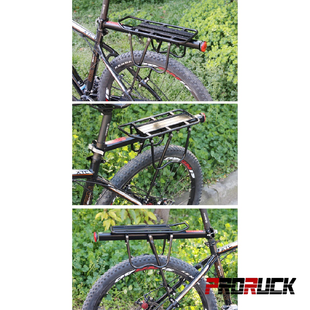 Bike Rear Rack Aluminum Bicycle Luggage Rack Cycling Seatpost Rack MTB Luggage Cargo Rack with Reflector 