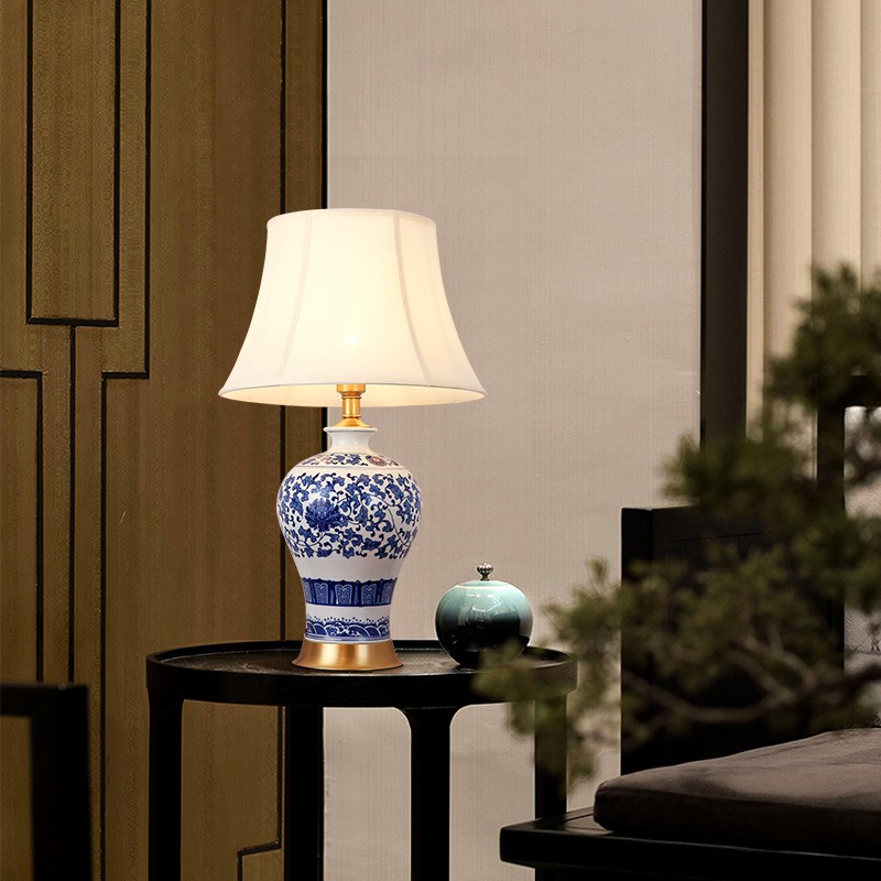 blue side table lamps