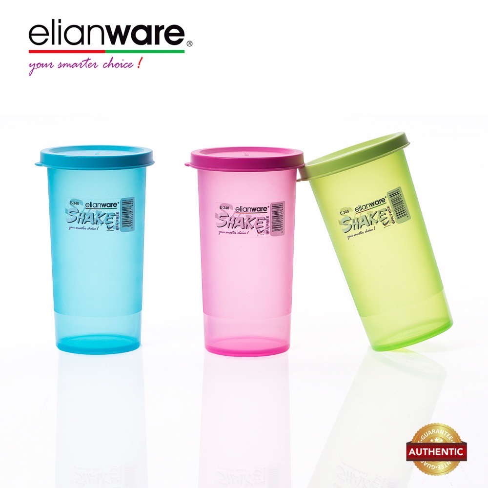 Elianware E-340 235ml BPA-Free Plastic Protein Shake Shaker Beaker Blender Bottle Tumbler