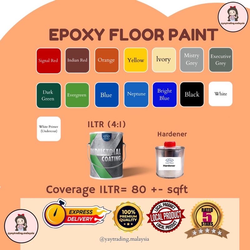 epoxy floor paint Prices and Promotions Dec 2022 Shopee Malaysia