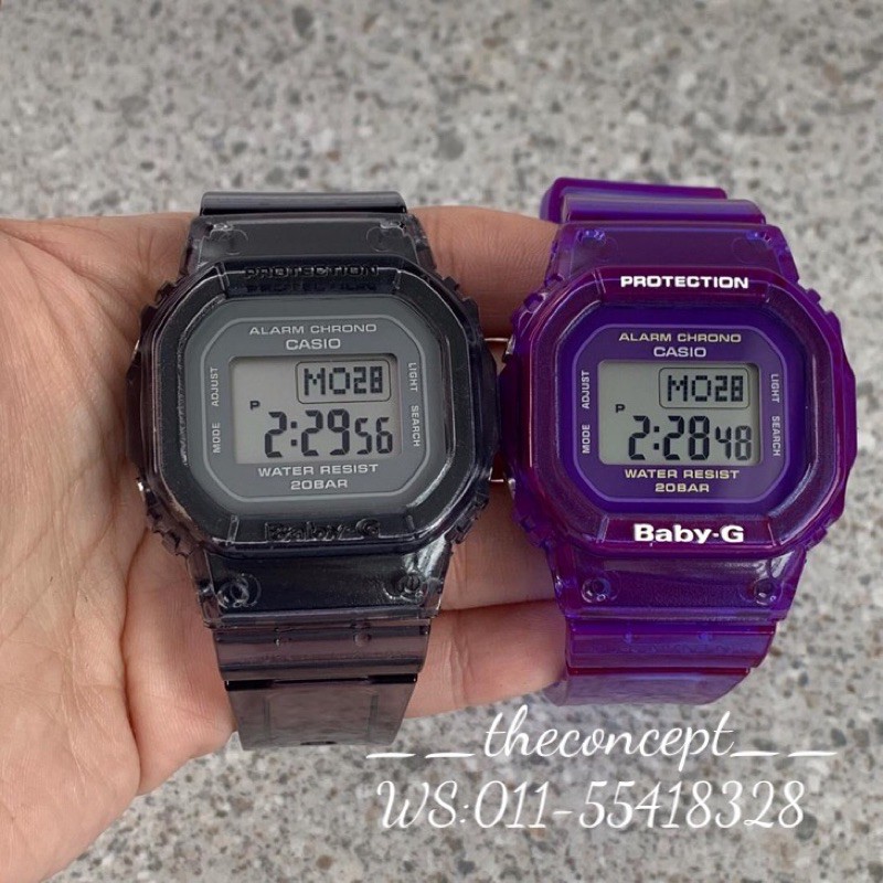100 Original Casio Baby G Jelly Petak Bgd 560s 8 Bgd 560s 6 Purple Grey Shopee Malaysia