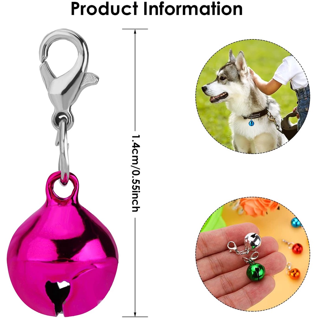 Multi Quality Cat Dog Collar Bells,Jingle Bell Collar,Dog Charms,Colourful Pet Small Bells Clasps,Pet Acces Essential... - Image 5