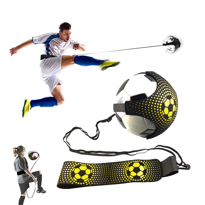 Adjustable Football Kick Trainer Soccer Ball Children Practice Solo Aid Assistance Waist Belt Control Skill Training Band