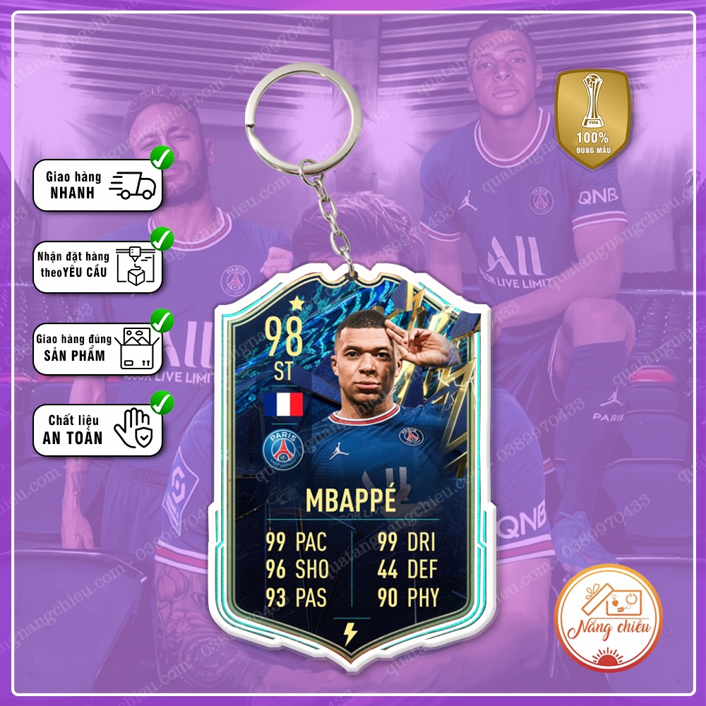 Kylian Mbappé keychains, soccer card ️ Afternoon Sun Gift ️