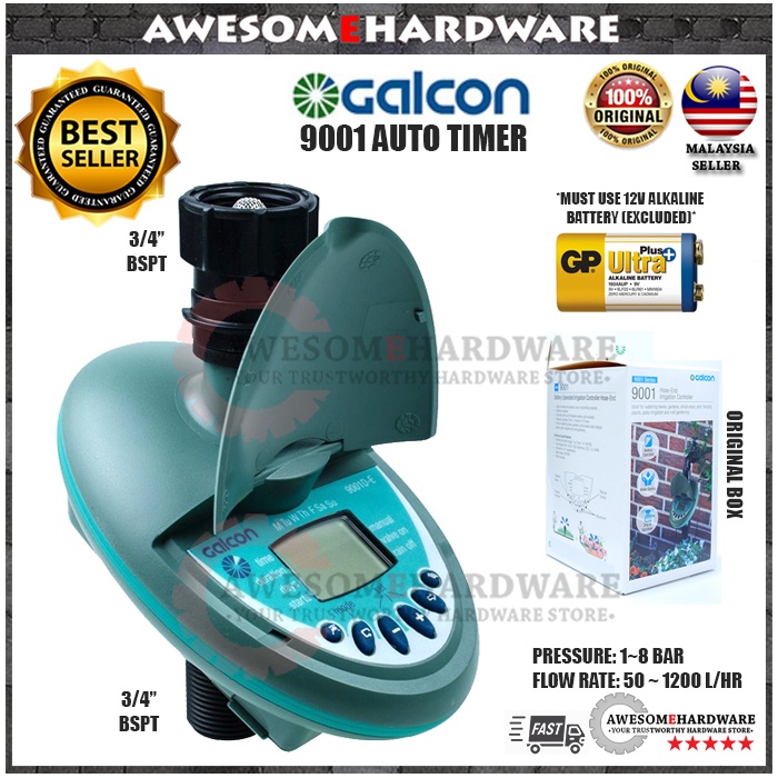 GALCON 9001 AUTO TIMER GARDENING TIMER WATER FILTER AUTO BACKWASH OR